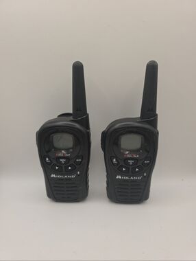 Midland Portable Two-Way Radio Walkie Talkies - Black